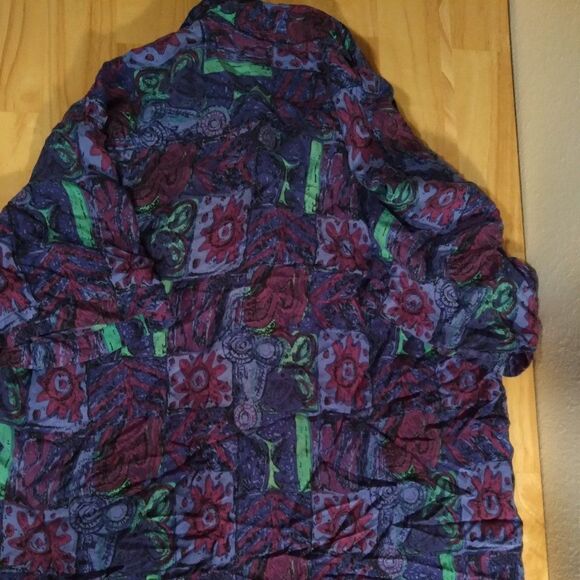 Vintage In Private Abstract Pattern Silk Hawaiian Shirt - Picture 4 of 8
